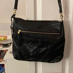 Black Fossil Crossbody Bag